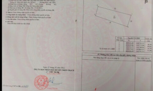 Bán nhà Nhơn Trạch Đồng Nai – Cách đường 25C lộ giới 60m chỉ vài chục mét, giá tốt